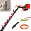 Glass Cleaning Brush Home Water Fed Telescopic Pole Kit Solar Panel Brush Rotating for Photovoltaic PanelTelescopic Water Fed Pole Brush for Window &amp Solar Panel Cleaning 7.2M Extension Kit