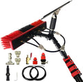 Glass Cleaning Brush Home Water Fed Telescopic Pole Kit Solar Panel Brush Rotating for Photovoltaic PanelTelescopic Window Cleaning Pole Kit - 3.6-11M Adjustable Water Fed Extension for Sol