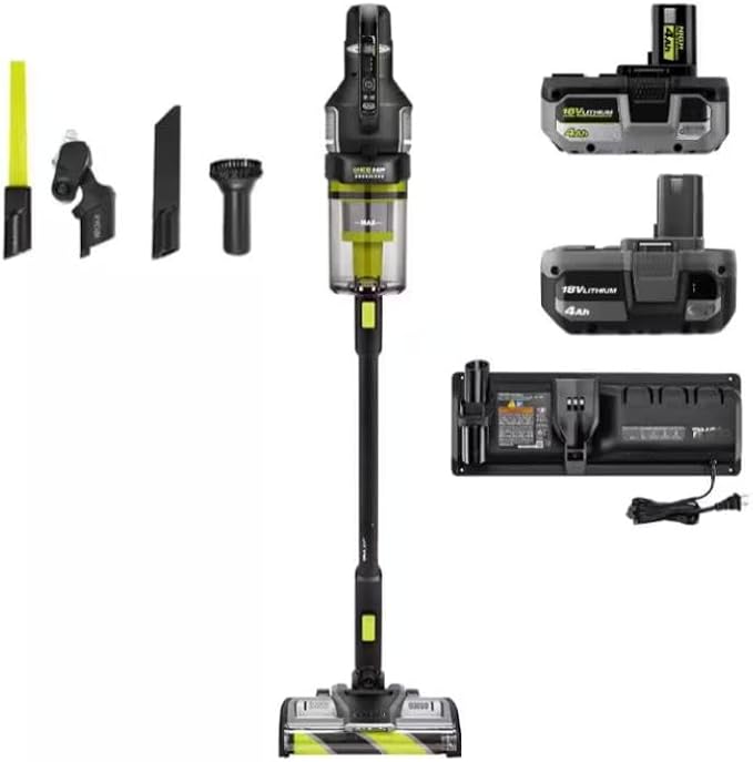 PBLSV719K-PBP005 Fits For RYOBI HP 18V Brushless Cordless Advanced WHISPER Series Stick Vacuum Kit with FREE 4AH Battery