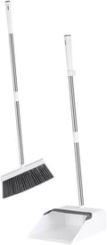 Beaupretty Broom and Dustpan Set with Ergonomic Handle for Effortless Home Cleaning Lightweight and Flexible Bristles for Indoor and Outdoor Use for Kitchens Garages and More
