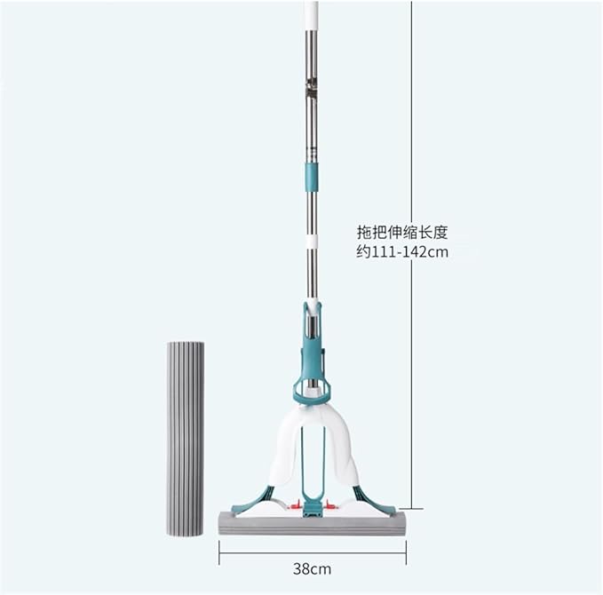 Push-Button Unloading Cotton Mop Household Sponge Water-Absorbent Hand-Free Floor