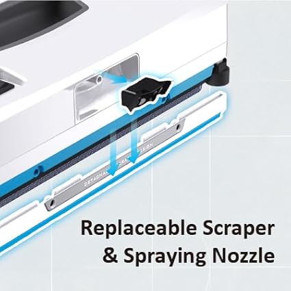 HOBOT-SP10 iScraper Window Cleaning Robot Spray-Sweep-Scrape 6000Pa Suction App + Remote Control Framed/Frameless Glass Indoor/Outdoor Use