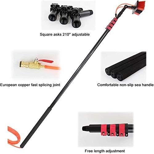 Window Cleaning Pole Water Fed Telescopic Brush Extendable Cleaner Conservatory RoofRed