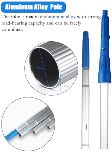 Professional 2-in-1 Glass Cleaning Kit with 12m Splicing Pole Heavy Duty Window Washing Equipment for Small Business Efficient and Durable Cleaning Rod