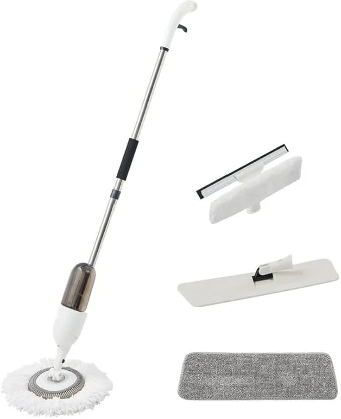 Multifunctional Cleaning Mop Set – White All-in-One Floor Mop for Hardwood Tile &amp Laminate