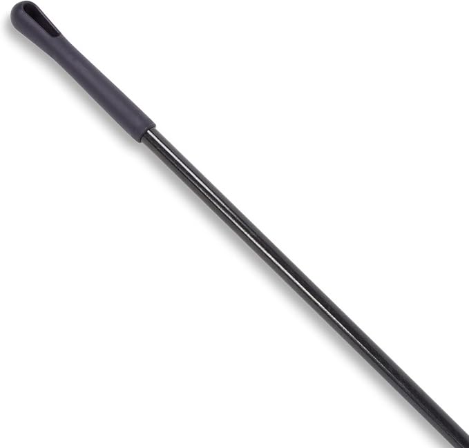 SPARTA Fiberglass Broomstick Replacement Broom Handle with Acme Threaded Tip for Industrial Cleaning Tools Fiberglass 60 Inches Black