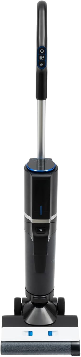 Wet Dry Vacuum Cleaner Cordless Floor Cleaner 200W 14000Pa Stick Vacuum and Mop with LCD Display &amp Voice Announcement One-Step Edge to Edge Cleaning for Home Office Hotel 100-240V