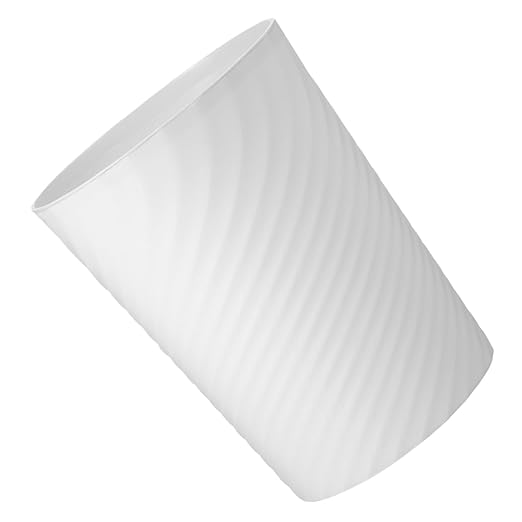 Uonlytech Large Capacity Lidless Trash Can White Garbage Bin for Office Living Bathroom Kitchen Sturdy Wastebasket Without Lid Easy to Use Home Waste Container