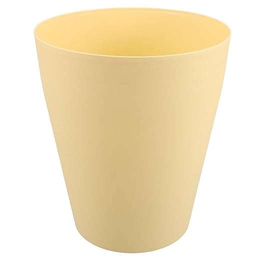 Happyyami Modern Plastic Waste Basket Large Capacity Trash Can for Home Office Bedroom Bathroom