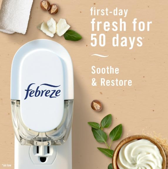 F.e.b.r.e.z.e Odor-Fighting Fade Defy Plug Air Freshener (1 Refill) of 0.87 Fl Oz + Starter Kit (Soothe &amp Restore)