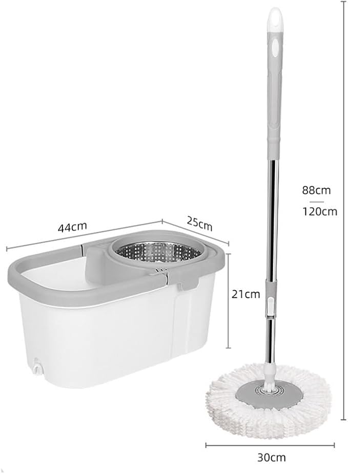 No Hand Wash Mop Household Rotary Bucket Set Dry and Wet Small Square