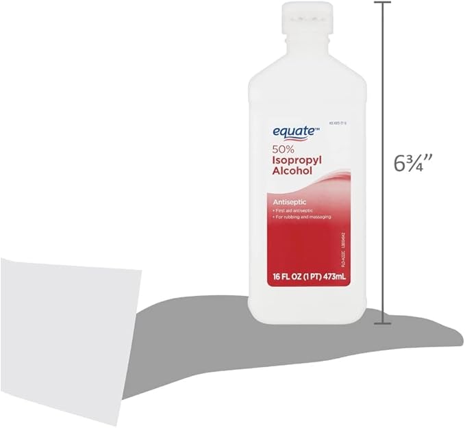 Equate 50% Isopropyl Alcohol 16 Oz 4 Bottles