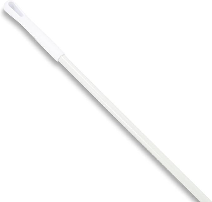 SPARTA Fiberglass Broomstick Replacement Broom Handle with Acme Threaded Tip for Industrial Cleaning Tools Fiberglass 60 Inches White (Pack of 12)
