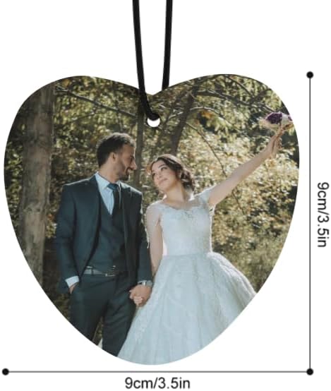 Personalized Air Freshener for Car - Double Sided Photo Custom Car Scents Air Freshener Gift for Valentine’s Day Birthday Ideal for Car Wardrobe Bathroom Hanging Ornaments (Heart 5pcs)