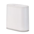 12L White Slim Bathroom Trash Can with Press Top Lid3.17 Gallon Pet/Dog Proof Kitchen Trash CanThin Garbage CanCovered WastebasketNarrow Small Plastic Trashcan for Craft RoomBedroomOfficeDorm