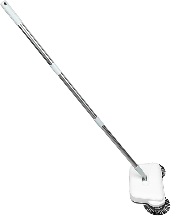 Multi Purpose Hand Push Sweeper Manual Floor Cleaner for Home Kitchen Sweeping Mopping Machine with Foldable Design 2 in 1 Dry Sweep and Wet Mop for Hardwood Tile Floors Lightw