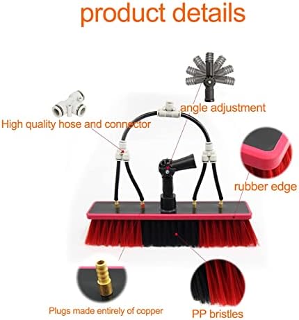 Glass Cleaning Brush Home Water Fed Telescopic Pole Kit Solar Panel Brush Rotating for Photovoltaic Panel20FT Extendable Window Cleaning Pole Kit with Steel Buckle Fixing Easy to Install in
