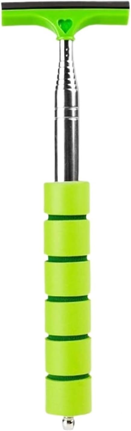 Portable Rainy Glass Window Wiper Extendable Handle Car Side Mirror Telescopic Rearview Mirror ﻿(Green)