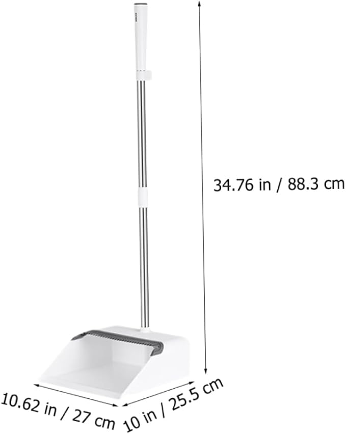 Beaupretty Broom and Dustpan Set with Ergonomic Handle for Effortless Home Cleaning Lightweight and Flexible Bristles for Indoor and Outdoor Use for Kitchens Garages and More