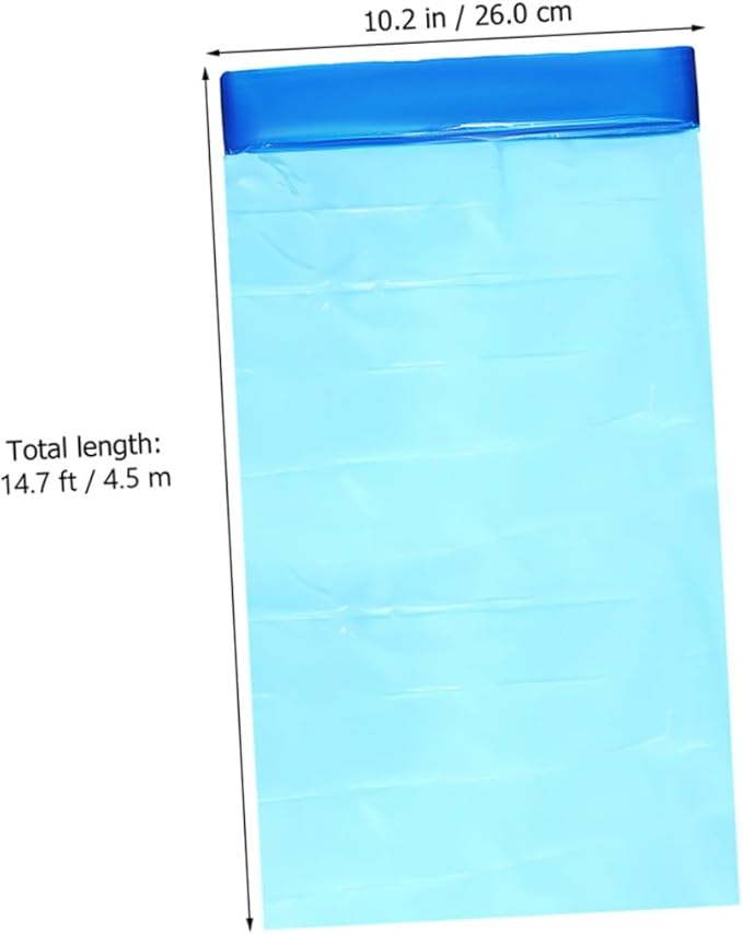 Homoyoyo Disposable Diaper Pail Bags Pe Odor-resistant Trash Bags 260mm X 7m Blue 5 Rolls for Diaper Disposal and Outdoor Rubbish Collection