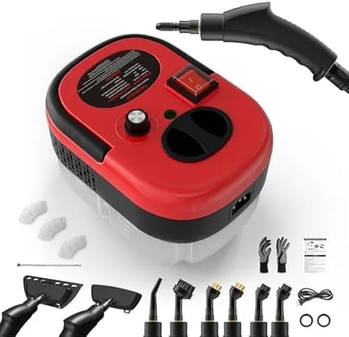 2500W High Pressure Handheld Steam Cleaner - Portable Multi-Purpose Steamer for Car Kitchen Upholstery Grout Tile &amp Bathroom Cleaning