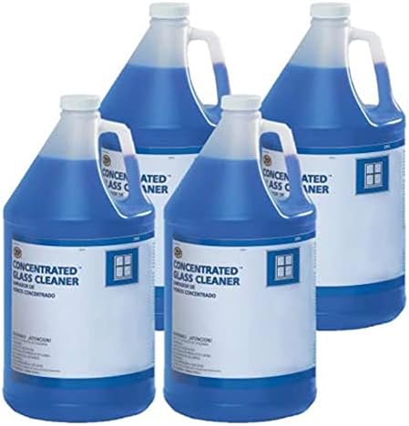 Zep Concentrated Glass Cleaner - 1 Gallon (Case of 4) 105225 - Heavy-Duty Formula for Removing Fingerprints Dirt Soil Dust Surface Smears and Grime