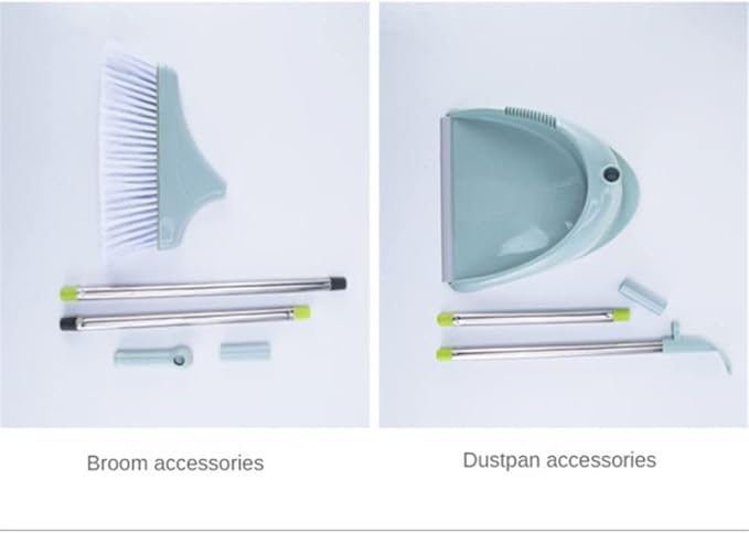 Broom and Dustpan Set Rubber Sweeping Dust Clean Folding for Floor Home Brush Products Household Sweeper Plastic