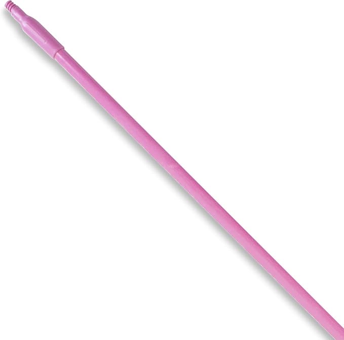 SPARTA Fiberglass Broomstick Replacement Broom Handle with Acme Threaded Tip for Industrial Cleaning Tools Fiberglass 60 Inches Pink (Pack of 12)