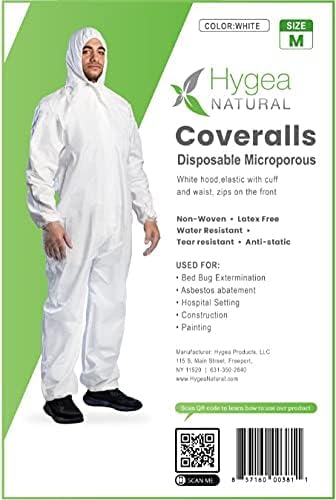 Hygea Natural Spotless Essentials 2-in-1 all purpose cleaner and Mite Spray (Lavender Breeze scent) 24oz + Disposable Coveralls to protect clothing (2X-Large) Bundle