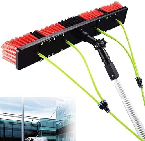 Glass Cleaning Brush Home Water Fed Telescopic Pole Kit Solar Panel Brush Rotating for Photovoltaic PanelWater Fed Pole Kit with Solar Panel Cleaning Brush and Pole Window Cleaning Brush