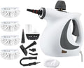 SAKER Portable 1500W Steam Disinfection Cleaner - Handheld Multi-Purpose Steamer with Attachments Safety Cap for Home &amp Kitchen Cleaning (with 4 Fiber Cloth)
