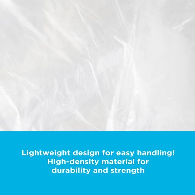 12-16 Gallon Trash Bags Bulk Pack of 1000 High Density 6 Micron Clear Trash Bags Lightweight Trash for Small Wastebaskets - 20 Rolls with 50 Per Roll