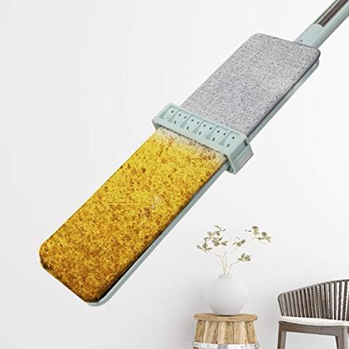 Squeeze Magic Automatic Mop Hand-Free Wash Flat with 2pcs Cloth Replace Home Microfiber Cleaning Pad Tool