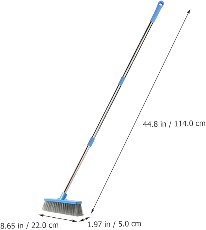 Floor Scrub Brush Stiff Bristle Grout Cleaner Bathroom Brush Long Handle