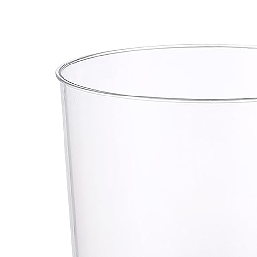 Clear Trash Can Space Saving Large Capacity Plastic Wastebasket Multipurpose Stylish Simple Round Shape Waste Basket for Bathroom Kitchen Bedroom Office (L)