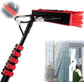 Glass Cleaning Brush Home Water Fed Telescopic Pole Kit Solar Panel Brush Rotating for Photovoltaic PanelWater Fed Pole Kit 3.6-11M Length Water Fed Brush Water Fed Cleaning System Aluminum