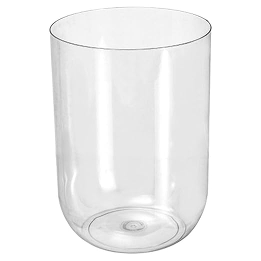 TEHAUX Large Capacity Trash Can - Simple Clear Garbage Can Plastic Waste Basket for Bedroom Living Office Bathroom Waste Container 11 * 9 inch