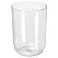TEHAUX Large Capacity Trash Can - Simple Clear Garbage Can Plastic Waste Basket for Bedroom Living Office Bathroom Waste Container 11 * 9 inch