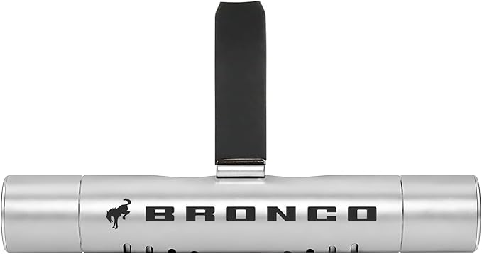 iPick Image for Ford Bronco Silver Aluminum Car Vent Air Freshener Clip with adjustable window and 10 Refill Sticks