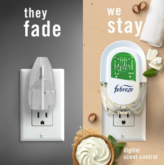 F.e.b.r.e.z.e Odor-Fighting Fade Defy Plug Air Freshener (1 Refill) of 0.87 Fl Oz + Starter Kit (Soothe &amp Restore)