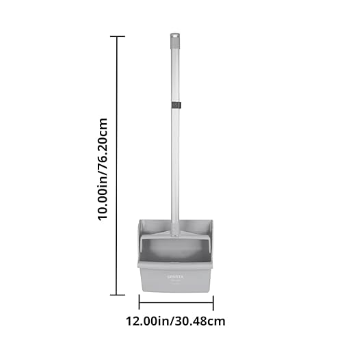 SPARTA Upright Dustpan with Aluminum Handle Serrated Edge for Broom Combing Secure Yoke Lock with Easy Storage Hanging Hole for Commercial Cleaning Plastic 30 Inches Pink (Pack of 6)
