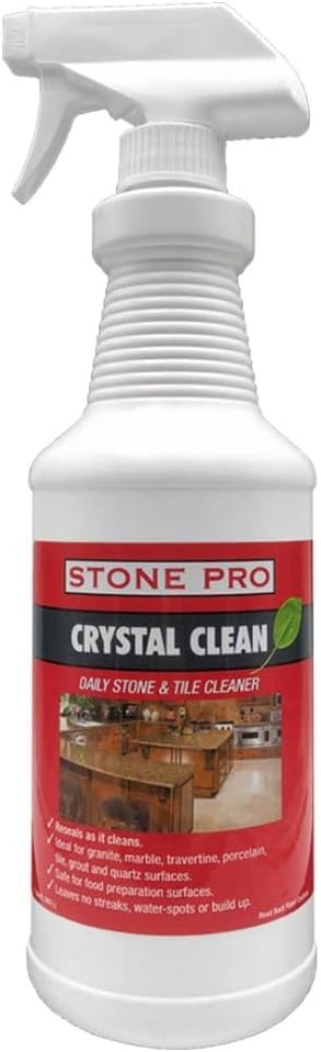 Stone Pro Crystal Clean - Surface Cleaner &amp Sealer Ready to Use 32 oz.