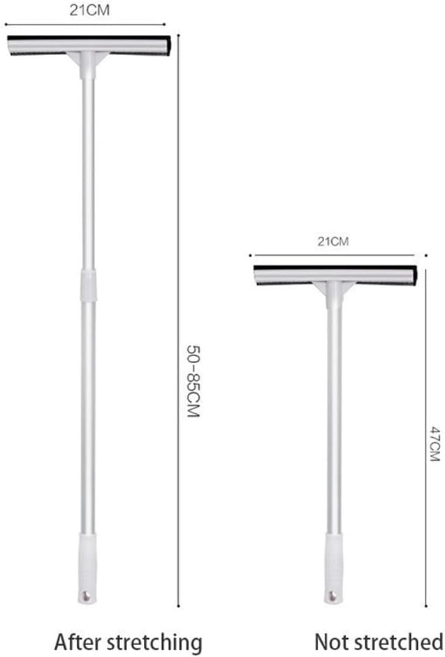 Retractable Glass Window Cleaning Tool Double-Sided Window Cleaner Bathroom Cleaning Scraper car Window Cleaning BrushWhite4785cm