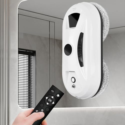 Automatic Smart Window Cleaning Robot Edge Detection Smart Spray &amp Streak-Free Shine Robot Window Cleaner Inside/Outside Anti-Drop Protection for Effortless Cleaning Remote Control
