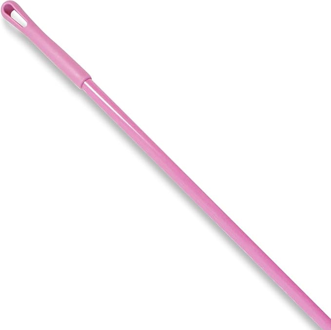 SPARTA Fiberglass Broomstick Replacement Broom Handle with Acme Threaded Tip for Industrial Cleaning Tools Fiberglass 60 Inches Pink (Pack of 12)
