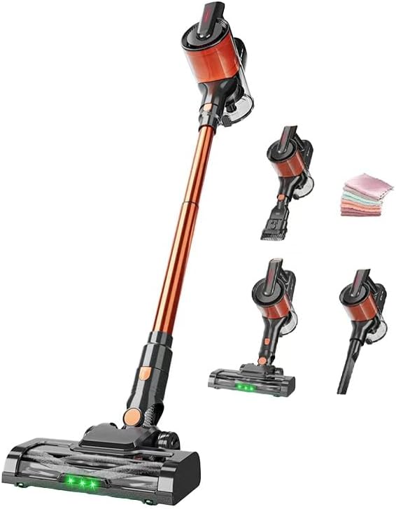 Hearten Cordless Vacuum Cleaner for Home use Strong Suction (Blue)