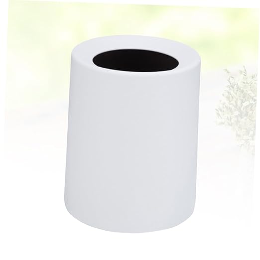PRETYZOOM Household Wastebasket Frosted Open Trash Can for Bedroom and Living Plain Color Design for Office and Conference Rooms