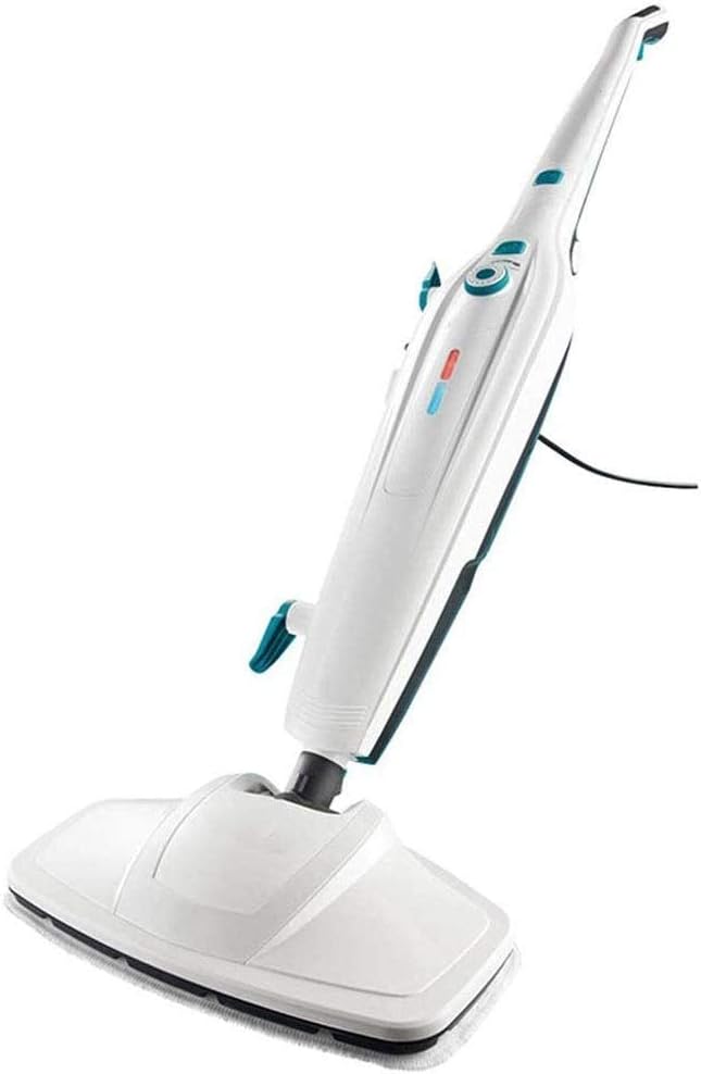 Vacuum and Steam Mop All in One Compact Bagless Wet-Dry Vacuum Cleaner with HEPA Filtration Cord Rewind and Comfort Handle Steam Upright Vac for Hardwood Tile Floors Home and Office