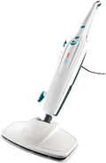 Vacuum and Steam Mop All in One Compact Bagless Wet-Dry Vacuum Cleaner with HEPA Filtration Cord Rewind and Comfort Handle Steam Upright Vac for Hardwood Tile Floors Home and Office