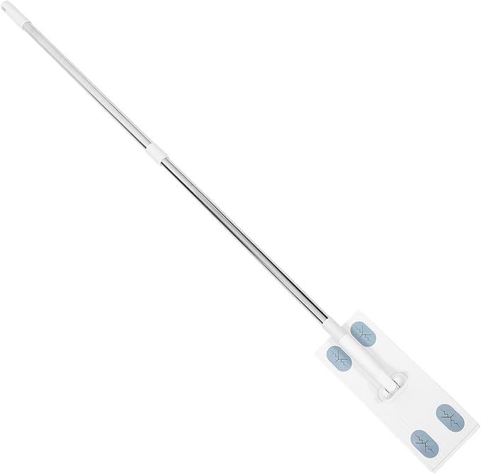Household Cleaning Dust Mop with Long Telescopic Handle No-wash Electrostatic Flat Mop for Hardwood Floors Detachable Face Towel Replacement Convenient Floor Dusting Tool